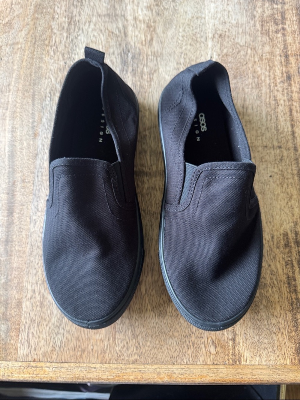ASOS Black Canvas Women's Slip-On Sneakers